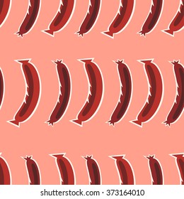 Seamless Background Of Sausages