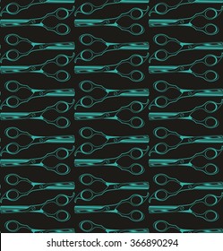 seamless background with scissors