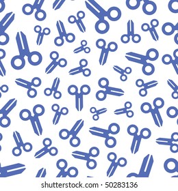 Seamless background with scissors