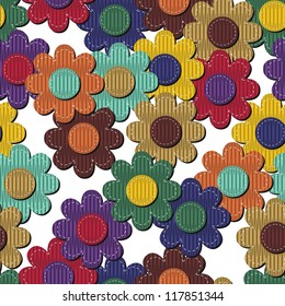 seamless background with scrapbook flowers