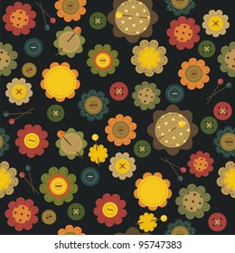 seamless background with scrapbook objects