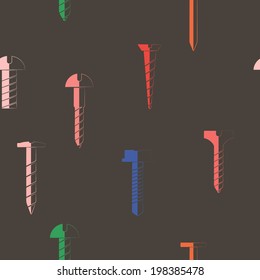 Seamless background with screws