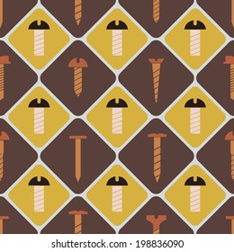 Seamless background with screws