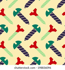 Seamless background with screws