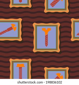 Seamless background with screws