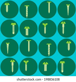 Seamless background with screws