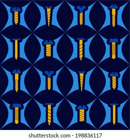 Seamless background with screws