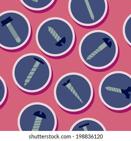 Seamless background with screws