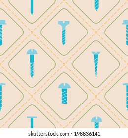Seamless background with screws