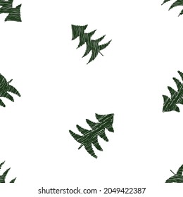 Fondo incomparable de dibujos garabatos siluetas árboles de navidad verdes