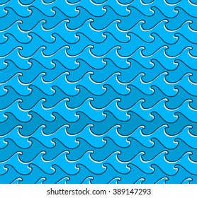 Seamless background with sea.