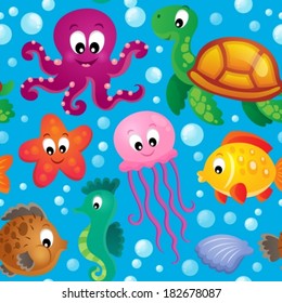 Seamless background sea theme 2 - eps10 vector illustration.