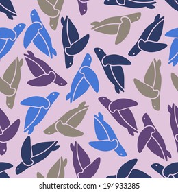 seamless background: sea ??turtle. Vector Illustration Design Pattern
