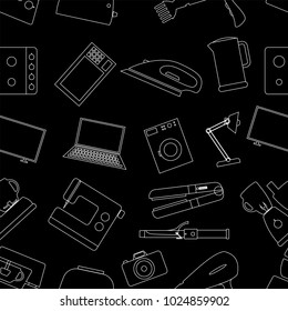 Seamless background from a set of home appliances.