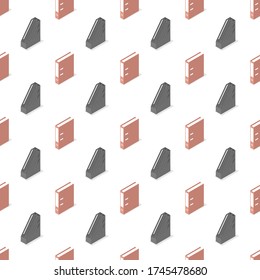 Fondo sin inconvenientes de un conjunto de accesorios de oficina y escuela, ilustración vectorial.