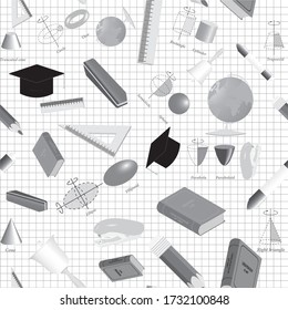 El fondo es impecable. Conjunto de iconos de equipo escolar. Ilustración del vector 