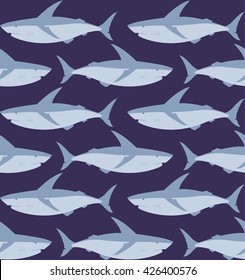 Seamless background with a shark design