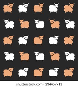 seamless background with sheep