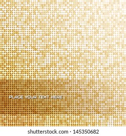 Seamless background with shiny golden paillettes. Eps10 vector illustration