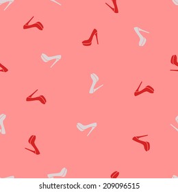 seamless background: shoe. Vector Illustration Design Pattern