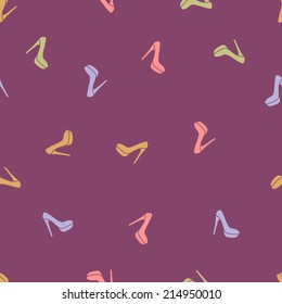 seamless background: shoe. Vector Illustration Design Pattern