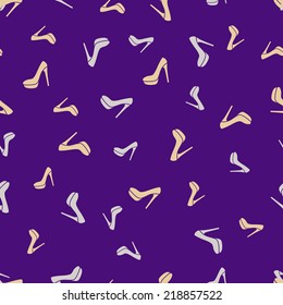 seamless background: shoe. Vector Illustration Design Pattern