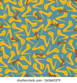 seamless background: shoe. Vector Illustration Design Pattern