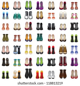 Fondo sin fisuras con zapatos