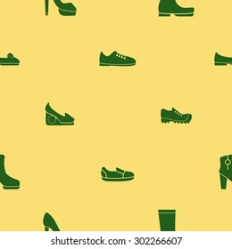 Seamless background with shoes  for your design