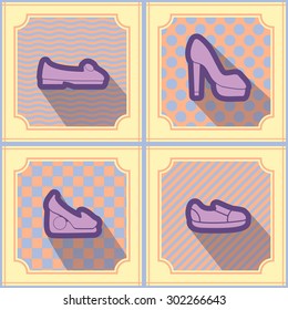 Seamless background with shoes  for your design