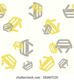 seamless background: shopping, basket