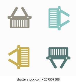 seamless background: shopping, basket