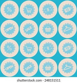 seamless background with shopping icons for your design 