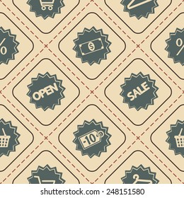seamless background with shopping icons for your design 