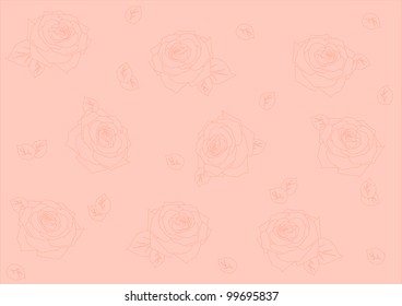 seamless background with silhouettes of roses