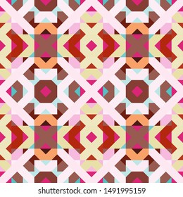 Seamless background with simple geometrical drawing. Vector illustration. 