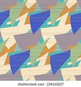 Seamless background with simple geometrical drawing. Vector illustration.