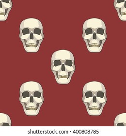 Seamless background with skull