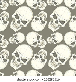 seamless background with skulls