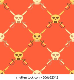 Seamless background with skulls