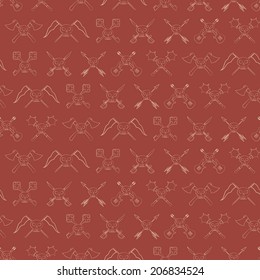 Seamless background with skulls