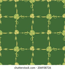 Seamless background with skulls