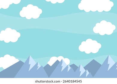 seamless background with sky clouds and mountains