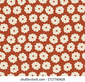 Seamless background with small flowers, ditsy print. Vector floral pattern for fills, wallpaper, fabric and more