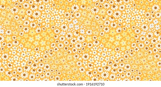 Seamless background with small flowers. Ornamental floral pattern for fabric, wallpaper, digital paper, fills, etc.