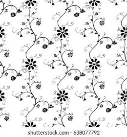 Seamless background with small flowers. Vector illustration