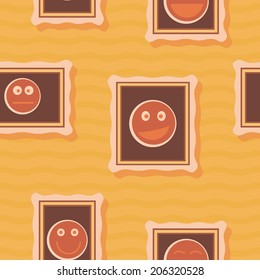 Seamless background with smiles