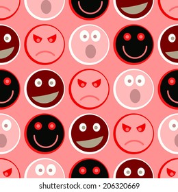 Seamless background with smiles