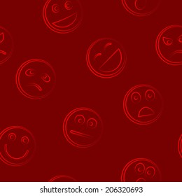 Seamless background with smiles