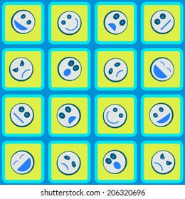 Seamless background with smiles